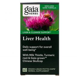 Gaia Herbs, Здоровье Печени 60 овощных жидких фито-капсул