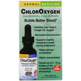 Herbs Etc., ChlorOxygen, концентрат хлорофилла без алкоголя, 1 жидкая унция (29,6 мл)