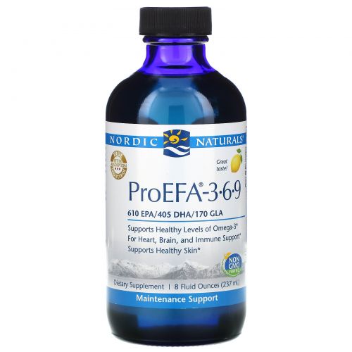 Nordic Naturals, ProEFA 3-6-9, Lemon Flavor, 8 fl oz (237 ml)