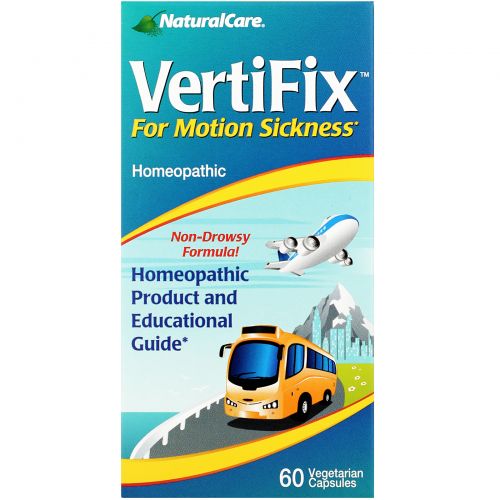 NaturalCare, VertiFix, For Motion Sickness, 60 Vegetarian Capsules