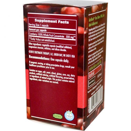Enzymatic Therapy, Добавка Клюквы ActiFruit, 30 Капсул