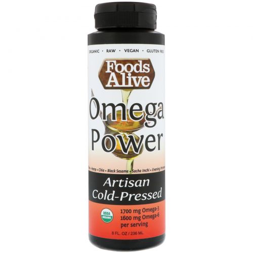 Foods Alive, Artisan Cold-Pressed, Omega Power, 8 fl oz (236 ml)