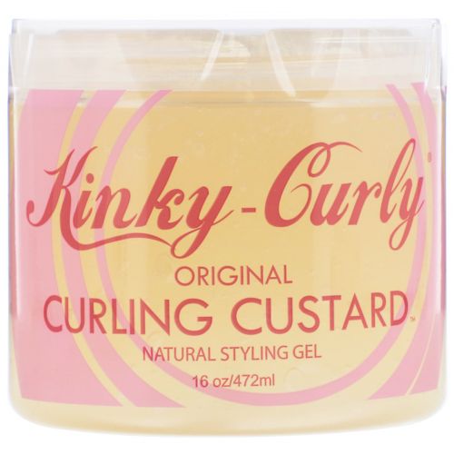 Kinky-Curly, Original Curling Custard, натуральный гель для укладки волос, 16 унций (472 мл)