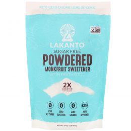 Lakanto, Powdered Monkfruit Sweetener with Erythritol, 1 lb (453 g)