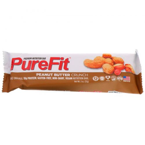 Pure Fit Bars, Premium Nutrition Bars, Хрустящие Батончики с Арахисовым Маслом, 15 штук по 2 унции (57 г) каждая