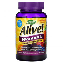 Nature's Way, Alive! Женские жевательные витамины, 75 жевательных мармеладок