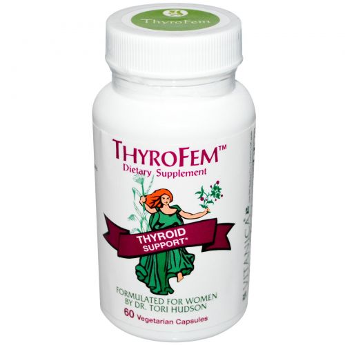 Vitanica, ThyroFem, поддержка щитовидной железы, 60 вегетарианских капсул