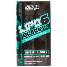 Nutrex Research Labs, Lipo 6 Black Hers, ультраконцентрированный, 60 черных капсул