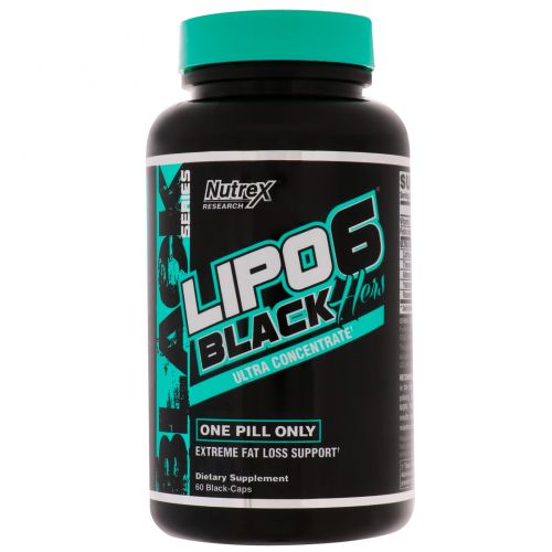 Nutrex Research Labs, Lipo 6 Black Hers, ультраконцентрированный, 60 черных капсул