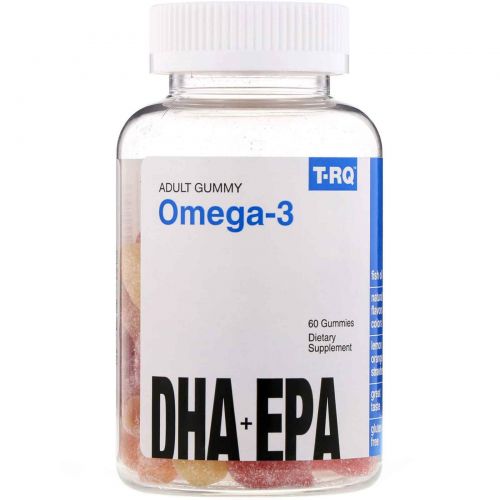 T.RQ, Omega-3, DHA + EPA, Lemon, Orange, Strawberry, 60 Gummies