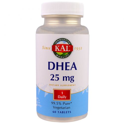 KAL, DHEA, 25 mg , 60 Tablets