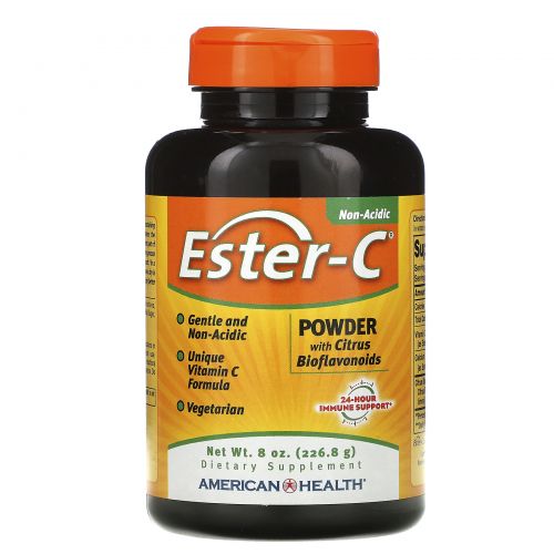 American Health, Ester-C, порошок с цитрусовыми биофлавоноидами, 8 жидких унций (226.8 г)