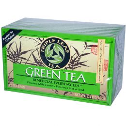 Triple Leaf Tea, Зеленый чай, 20 пакетиков, 40 г