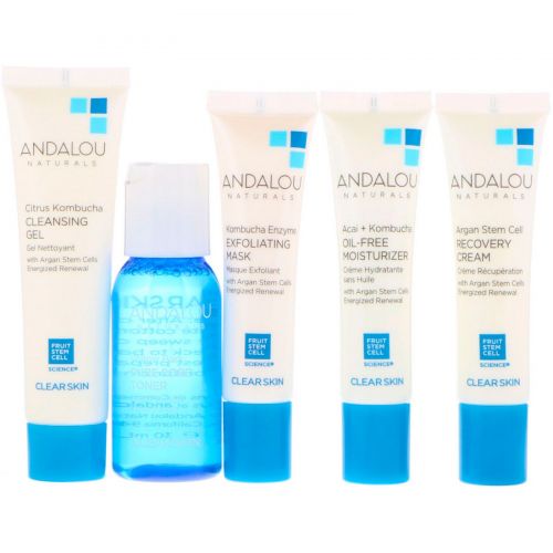 Andalou Naturals, Get Started Clarifying, Основы ухода за кожей Набор из 5 штук