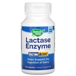 Nature's Way, Лактазная формула EnzymeActive, 100 капсул