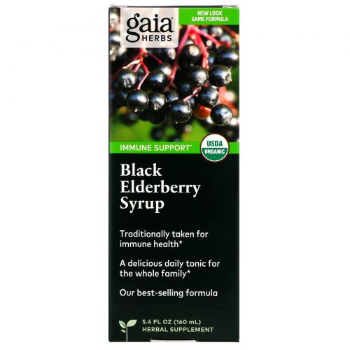 Gaia Herbs, Rapid Relief, сироп чёрной бузины, 160 мл