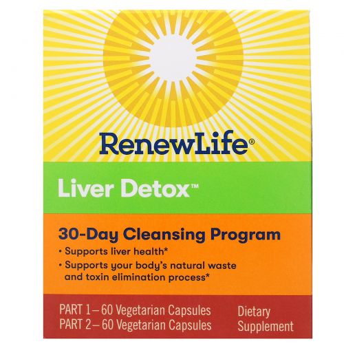 Renew Life, Очищение печени, 30-дневная программа