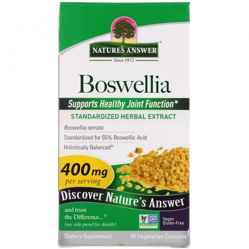 Nature's Answer, Босвеллия (Boswellia), 400 мг, 90 вегетарианских капсул