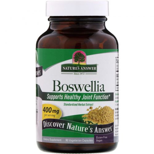 Nature's Answer, Босвеллия (Boswellia), 400 мг, 90 вегетарианских капсул