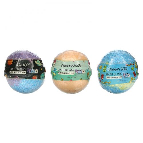 Sky Organics, Kids Bath Bombs with Surprise Toys, 6 Bath Bombs