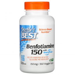 Doctor's Best, Best, Бенфотиамин 150, 150 мг, 360 растительных капсул