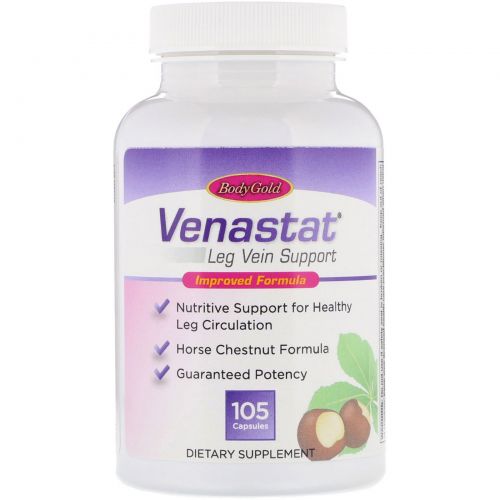 BodyGold, Venastat Leg Vein Health, 105 Capsules