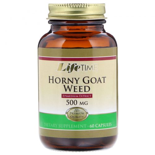 LifeTime Vitamins, Horny Goat Weed, 500 mg , 60 Capsules