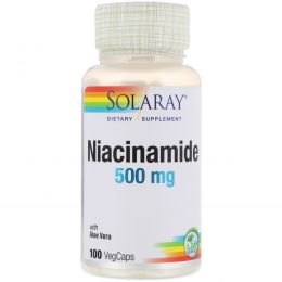 Solaray, Ниацинамид, 500 мг, 100 капсул