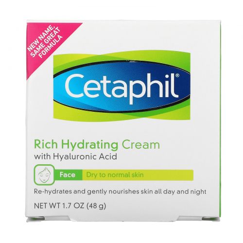 Cetaphil, Интенсивно увлажняющий ночной крем с гиалуроновой кислотой, 48 г