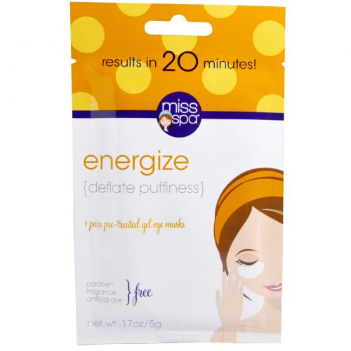 Miss Spa, Miss Spa Pre-Treated Gel Eye Mask Energize