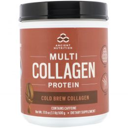 Dr. Axe / Ancient Nutrition, Multi Collagen Protein, Cold Brew Collagen, 17.6 oz (500 g)