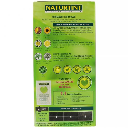 Naturtint, Стойкая краска для волос, 2N Темный каштан, 5,28 жидкой унции (150 мл)