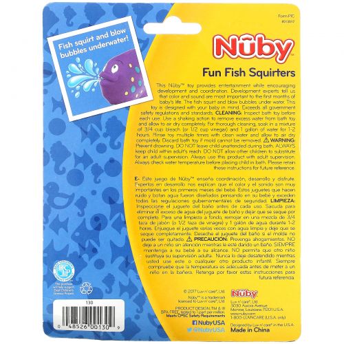 Nuby, Игрушечные рыбки для ванной, 6+м, 3 шт.