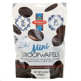 Daelmans, Mini Stroopwafels, Chocolate-Caramel, 5.29 oz (150 g)