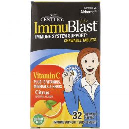 21st Century, Витамины ImmuBlast, Цитрусовый вкус, 32 Жевательные таблетки