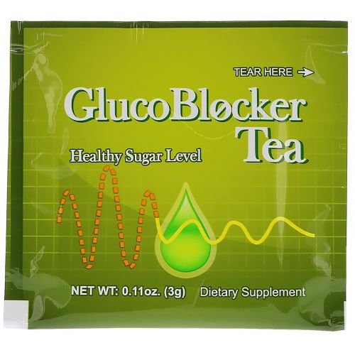 Longreen Corporation, Чай GlucoBlocker, 20 чайных пакетиков, 2,12 унции (60 г)