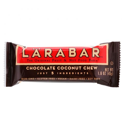 Larabar, Тянучка с кокосом и шоколадом, 16 батончиков, 1,6 унции (45 г) каждый