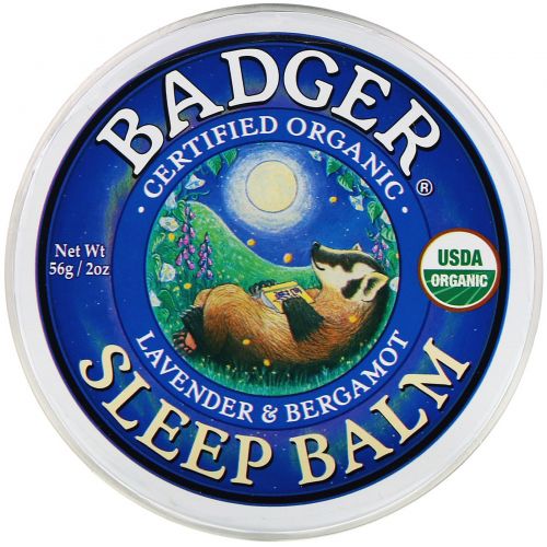 Badger Company, Sleep Balm, Lavender & Bergamot,60 мл (56 г)