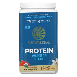 Sunwarrior, Warrior Blend, Plant-Based Organic Protein, Vanilla , 1.65 lb (750 g)