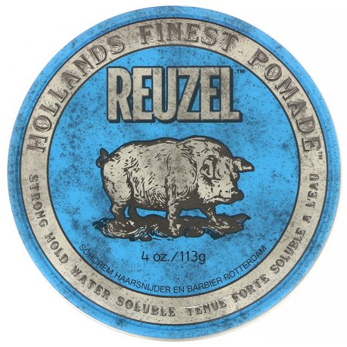 Reuzel, Blue Pomade, водорастворимая паста для волос с сильной фиксацией, 113 г (4 унции)