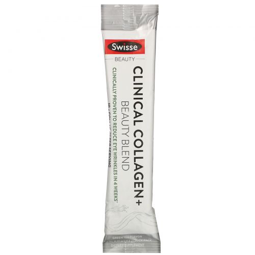 Swisse, Clinical Collagen+ Beauty Blend, Green Tea Flavor, 30 Stick Packs, 0.41 oz (11.6 g) Each