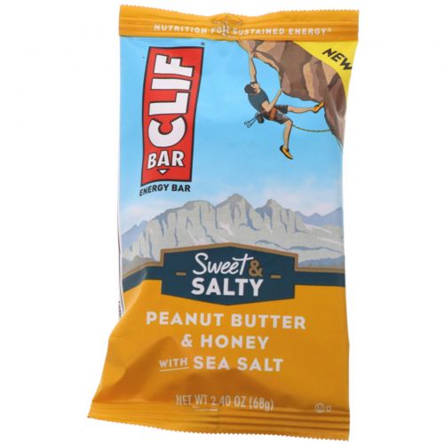 Clif Bar, Energy Bars, Peanut Butter & Honey with Sea Salt, 12 Bars, 2.40 oz (68 g) Each