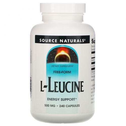 Source Naturals, L-лейцин, 500 мг, 240 капсул