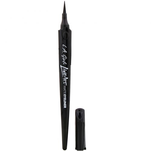 L.A. Girl, Подводка-фломастер Line Art Matte Eyeliner, оттенок Intense Black, 0,4 мл