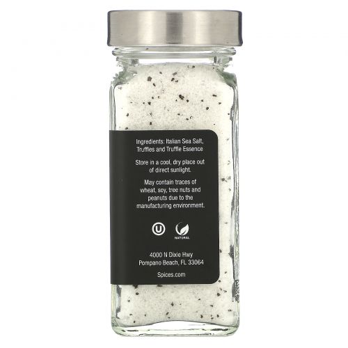 The Spice Lab, Italian Black Truffle Sea Salt, 4 oz (113 g)