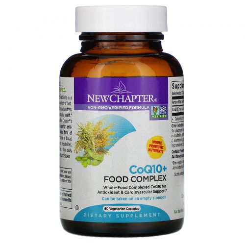 New Chapter, CoQ10+ Food Complex, 60 Vegetarian Capsules