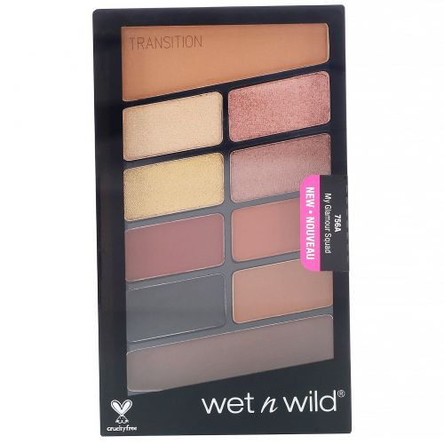 Wet n Wild, Color Icon, палитра теней для век, 756A «Моя гламурная команда», 10 г