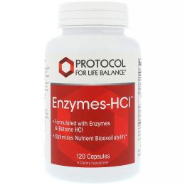 Protocol for Life Balance, Enzymes-HCI, 120 Capsules