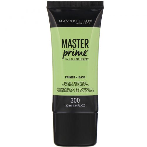 Maybelline, Основа под праймер FaceStudio, Master Prime, оттенок Blur + Redness, 30 мл