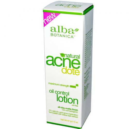 Alba Botanica, Лосьон от прыщей ACNEdote, контролирующий жировые выделения, 2 унции (57 г)